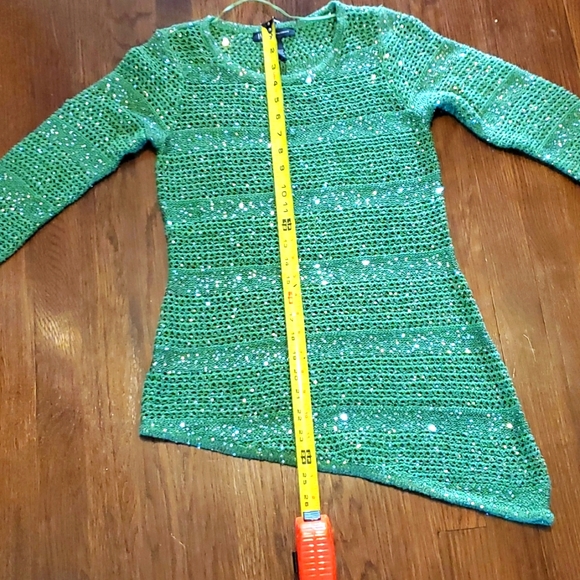 INC assymetrical holiday sweater Small NWOT - Picture 3 of 7